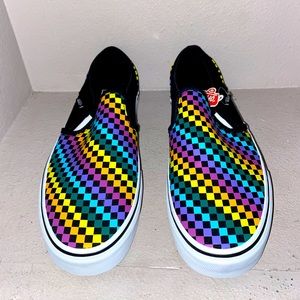 NEW Rainbow Mini Check Vans